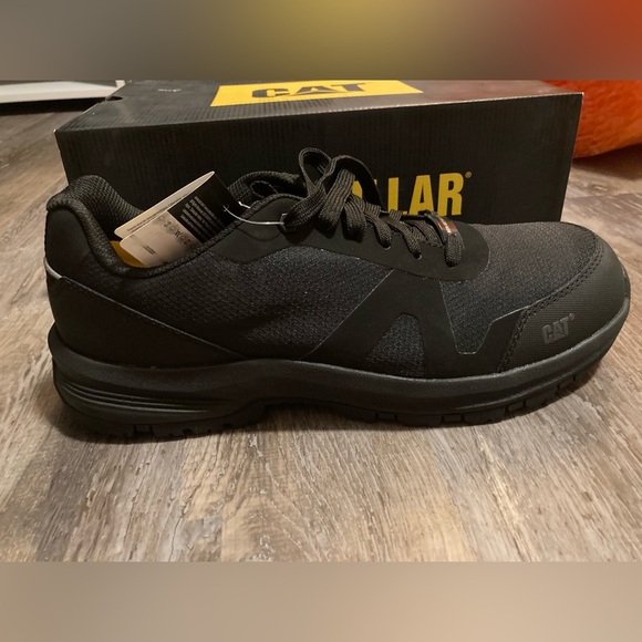 Mens CAT Catipaillar black work sneakers - Picture 10 of 13